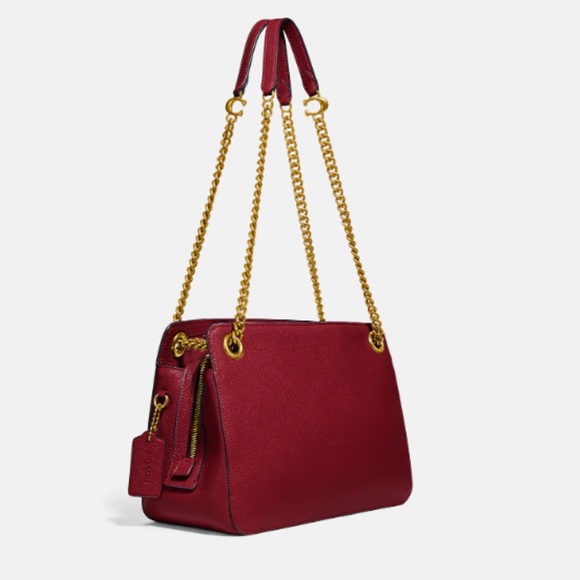 NWT Coach Deep Red Bryant Convertible Carryall  Satchel Shoulder Bag - Picture 4 of 15
